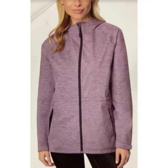 32 Degrees Cool Women's Waterproof Rain Jacket Purple Ash Melange XXL - Picture 1 of 8